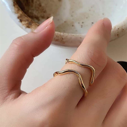 Dionysus Ring   Forgyldt Sterlingsølv
