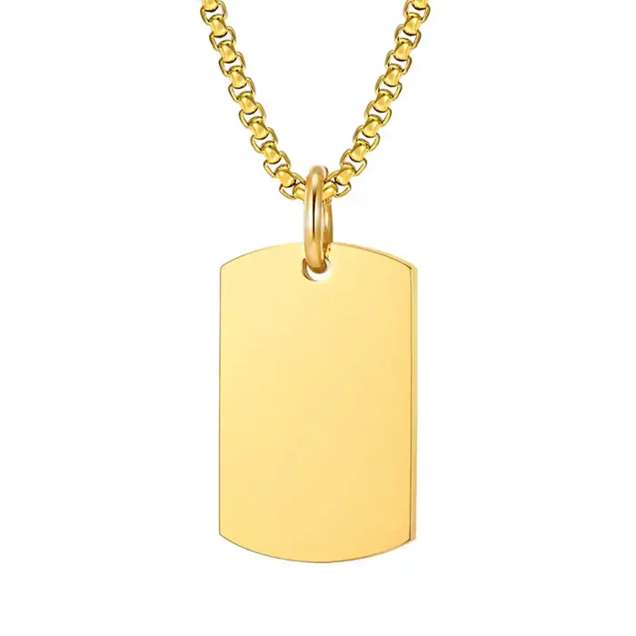Dog Tags   Forgyldt ædelstål