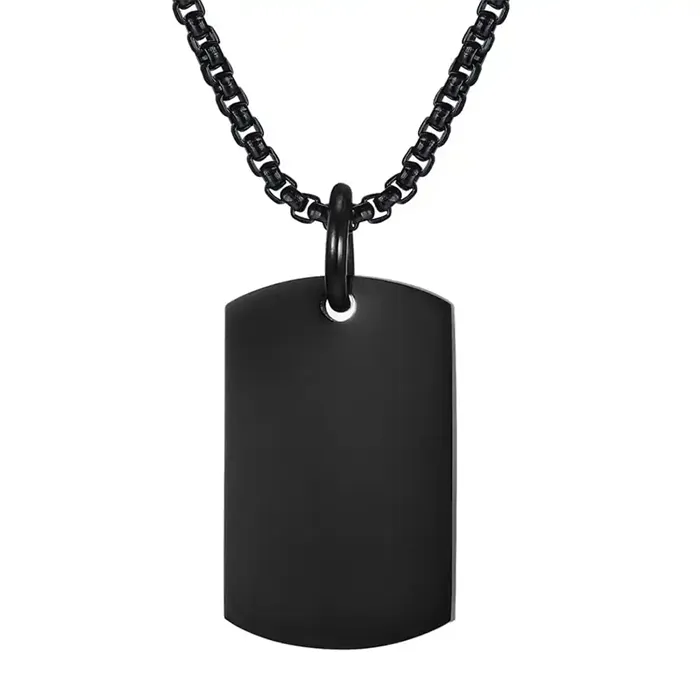Dog Tags   Sortcoatet ædelstål