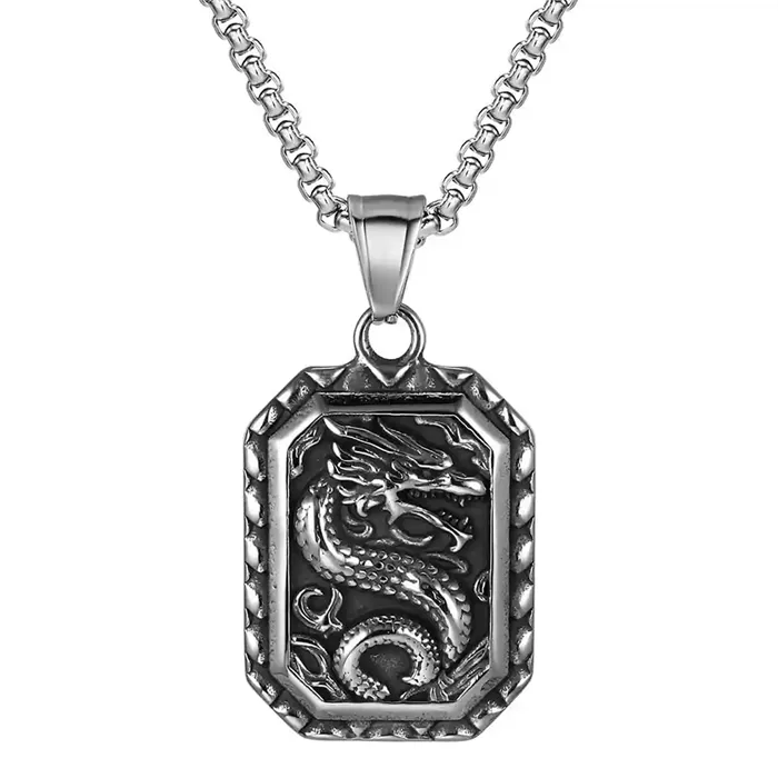 Drage Dogtag   Rustfri Stål