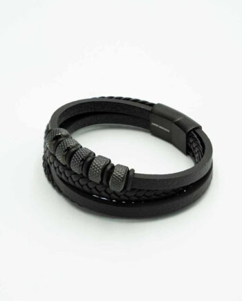 Drift Læder Og Perler Armbånd   19 Cm Herre Northern Legacy