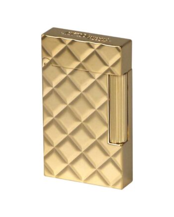 Dupont Lighter Ligne   Slim Quilted Yellow Gold 017082