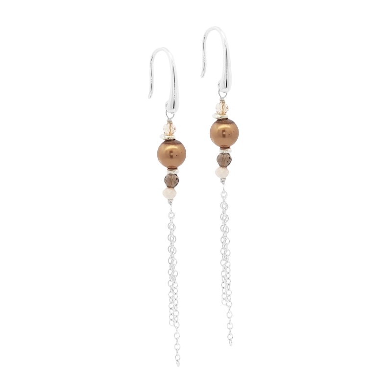 Eira Pearl Earring   Silver