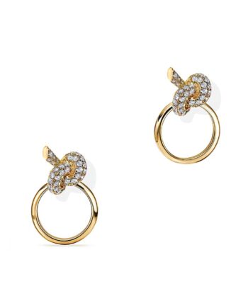 Equestrian Knot Hoop øreringe Forgyldt
