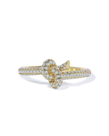Equestrian Knot Ring   Forgyldt Sterling Sølv