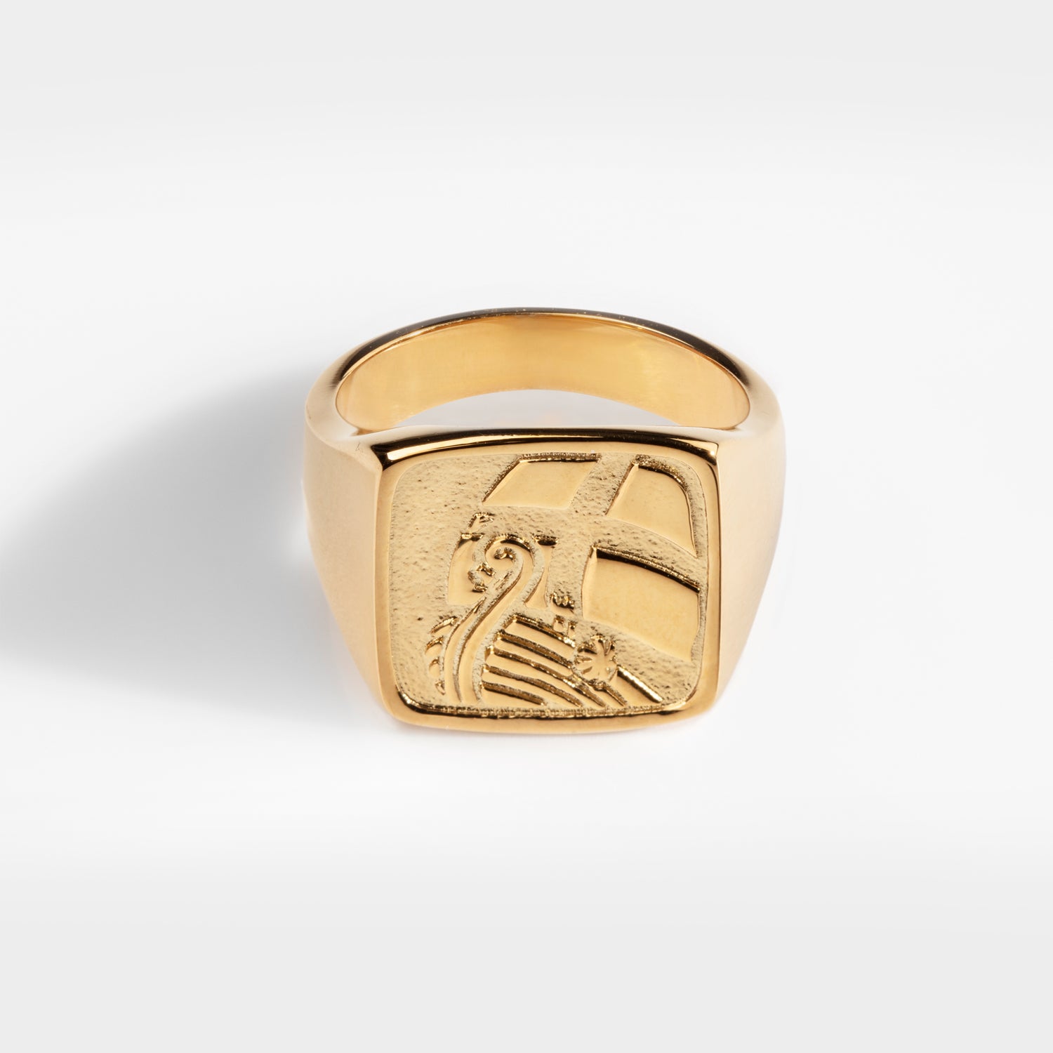 Explorer Oversize Signature Guldtonet Ring Str    Herre Northern Legacy