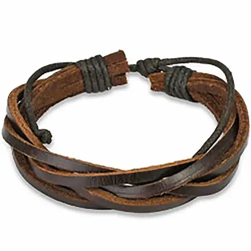 Fashion Brunt Læderarmbånd