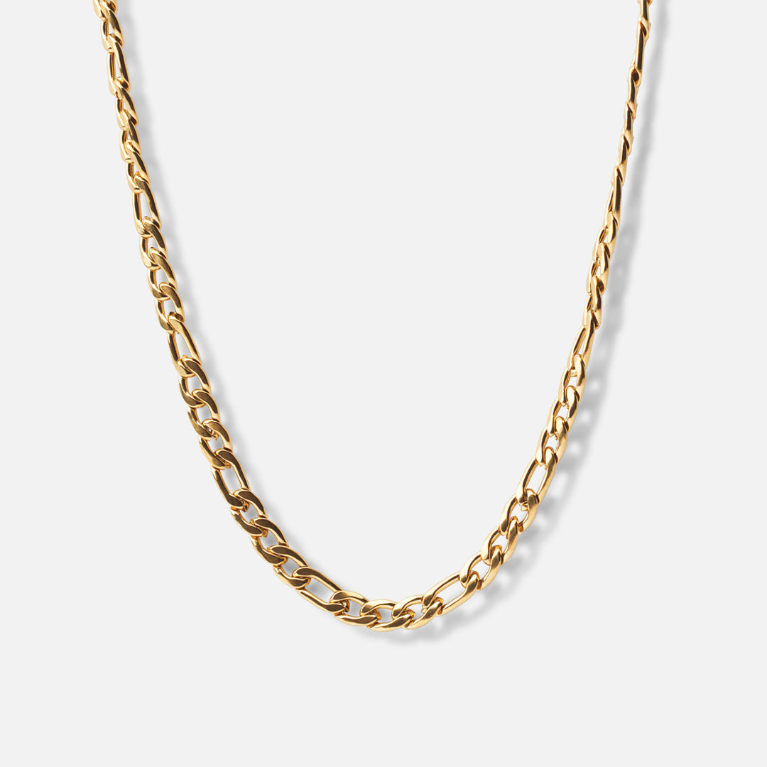 Figaro Halskæde 18k Guldbelagt 6mm