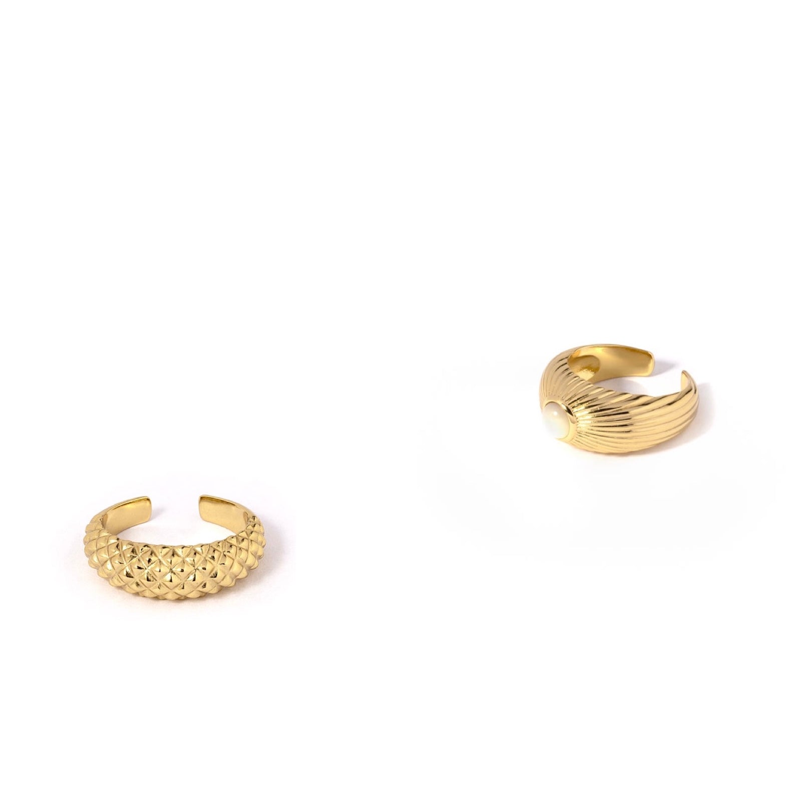 Fingerring   Cuff   Pak  Raywea Onesize 18 Karat Forgyldt Sterling Sølv Spar 100 Kr