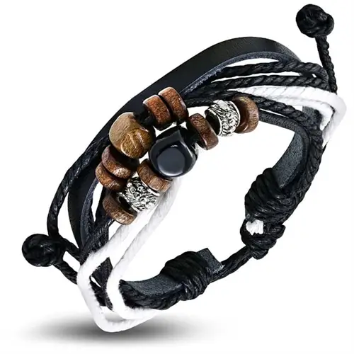 Flack Læderarmbånd Med Charms