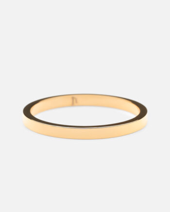 Flat Band Ring 18k Guldbelagt 2mm