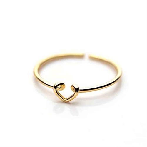 Forgyldt Lille Hjertering   Sterling 14k