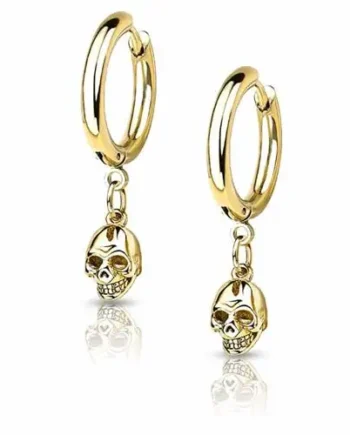 Forgyldt Skull Kranie ørering   Stk