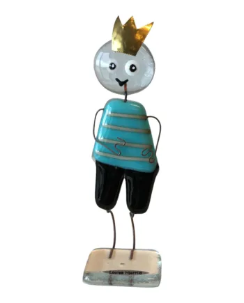 Glasfigur Prins Med Krone