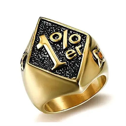 Golden Steel    Ring   Rustfrit Stål