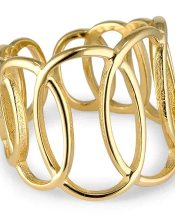 Golden Tyro Fingerring   ædelstål