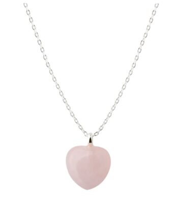 Grace Heart Necklace   Silver