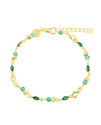 Green Garden Bracelet   Golden