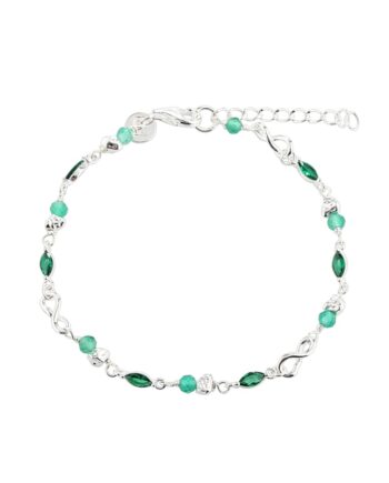 Green Garden Bracelet   Silver