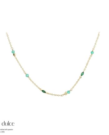 Green Garden Necklace   Golden