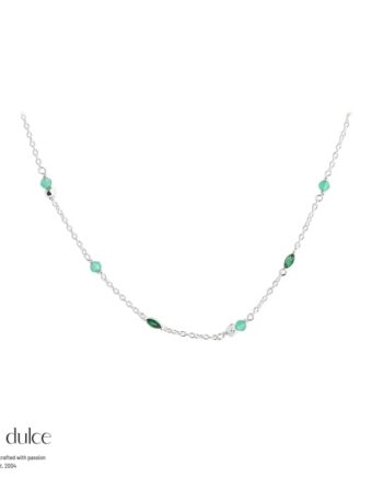 Green Garden Necklace   Silver