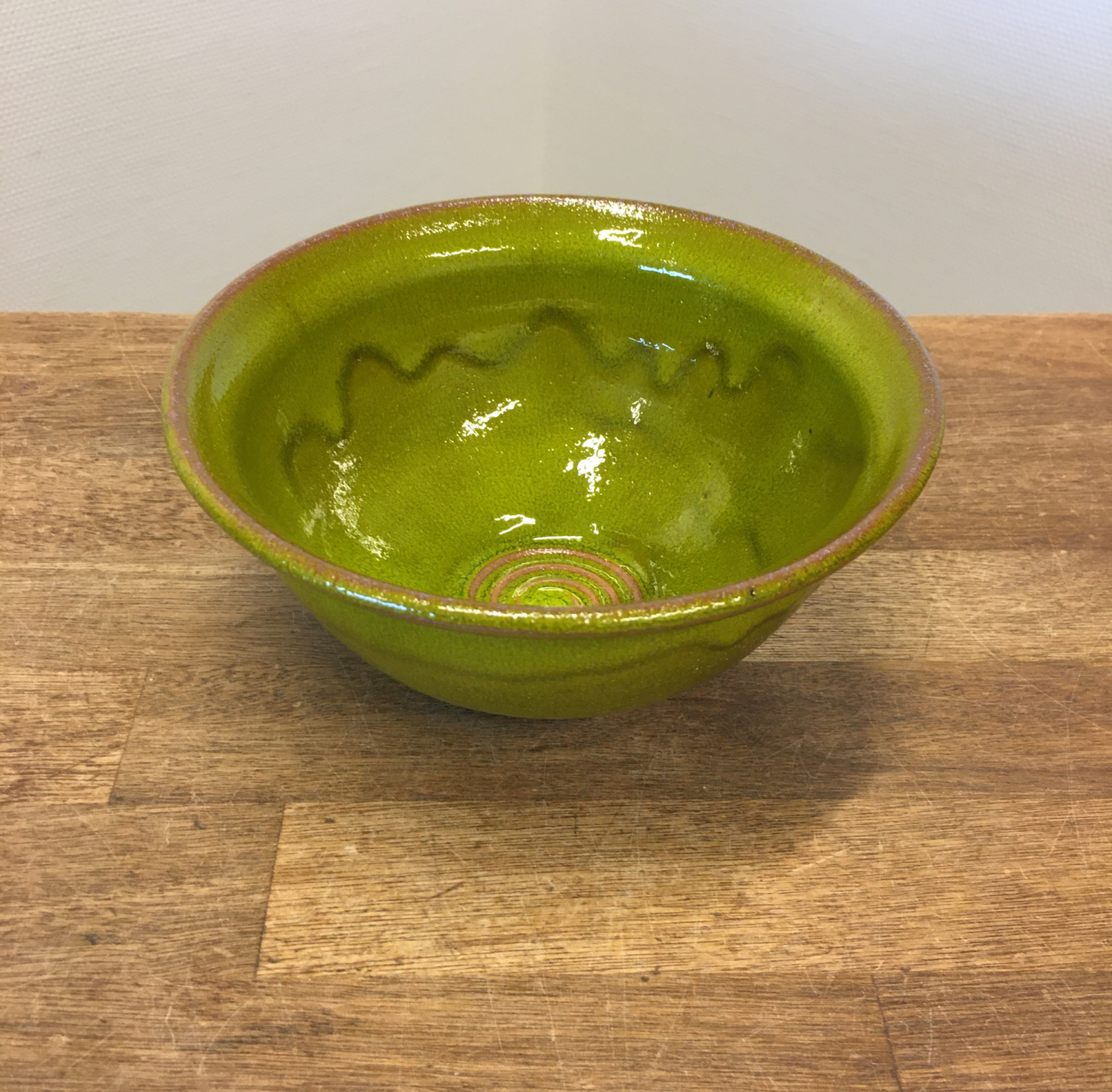 Håndlavet Keramik Skåle  12 Farver  Unika Keramik Skål ø17 Cm  Hurtig Levering  Farve Oliven Grøn