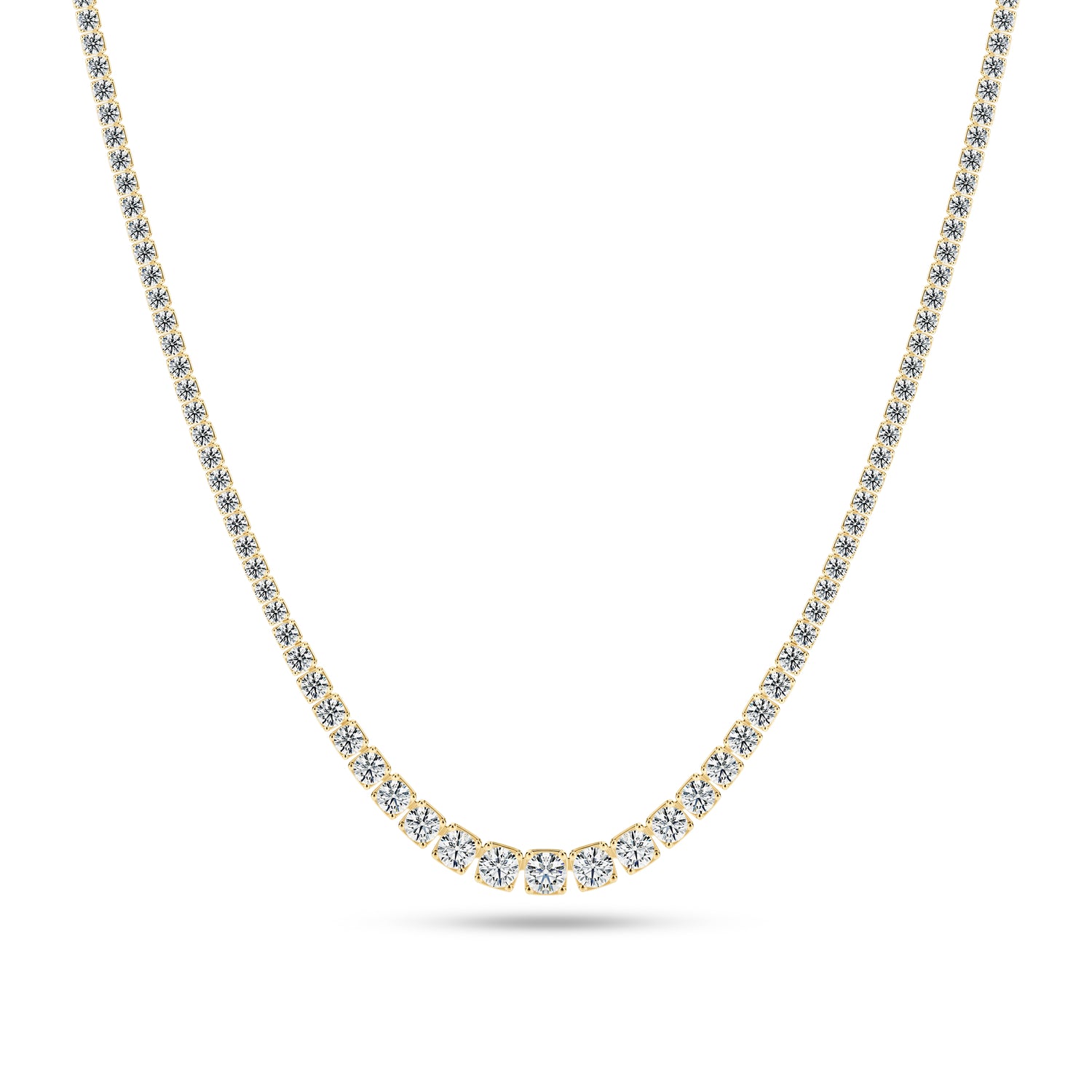 Halskæde Diamante Tennis Altro 14 Kt  Guld El  Hvidguld 11 45 Ct Tw  -  Vs Lab-grown Diamanter