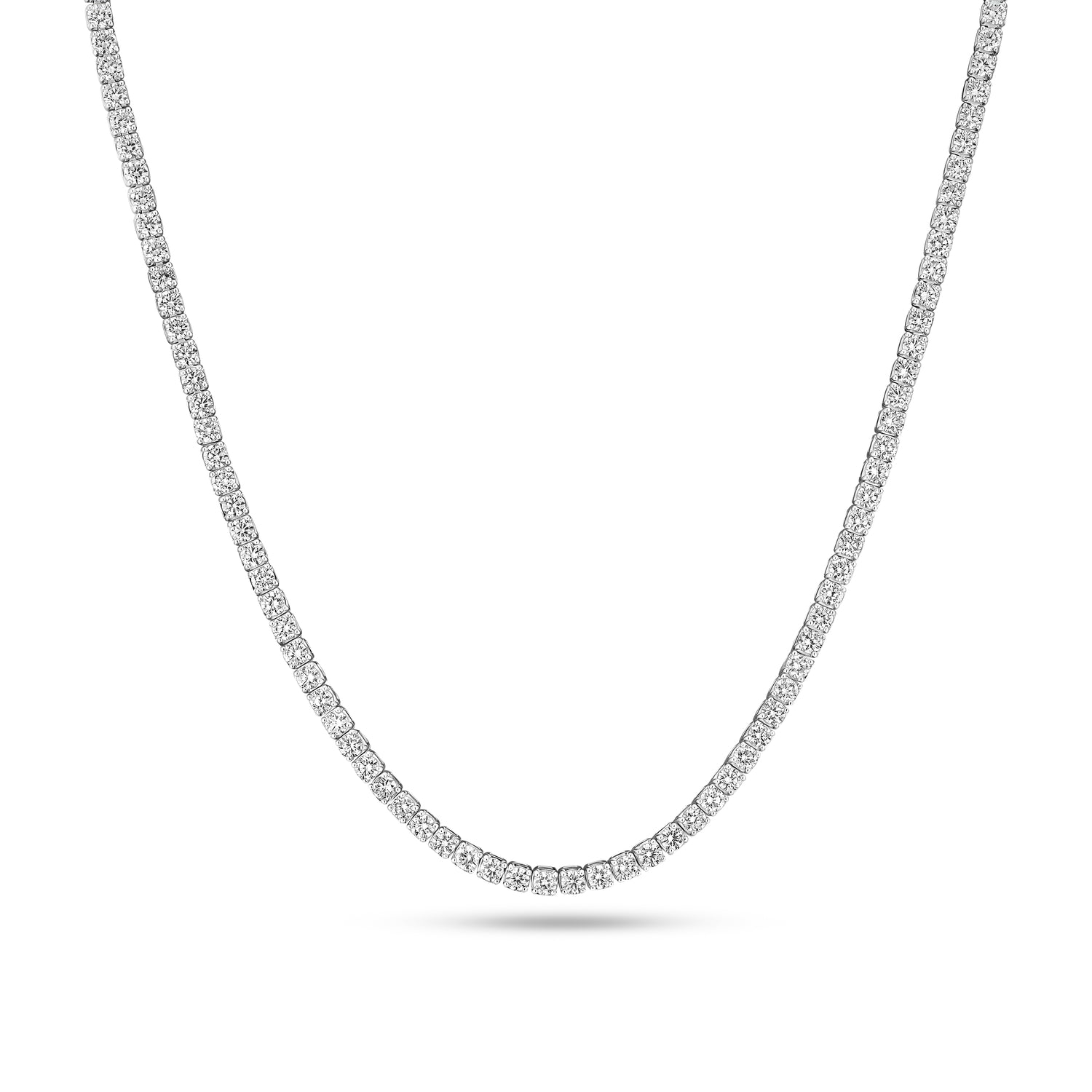 Halskæde Diamante Tennis 14 Kt  Guld El  Hvidguld 14 88 Ct Tw  -  Vs Lab-grown Diamanter