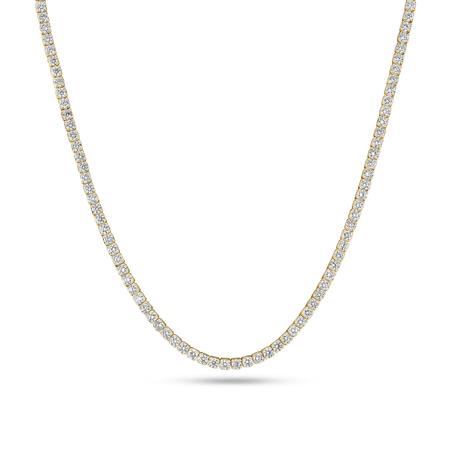 Halskæde Diamante Tennis 14 Kt  Guld El  Hvidguld 14 88 Ct Tw  -  Vs Lab-grown Diamanter