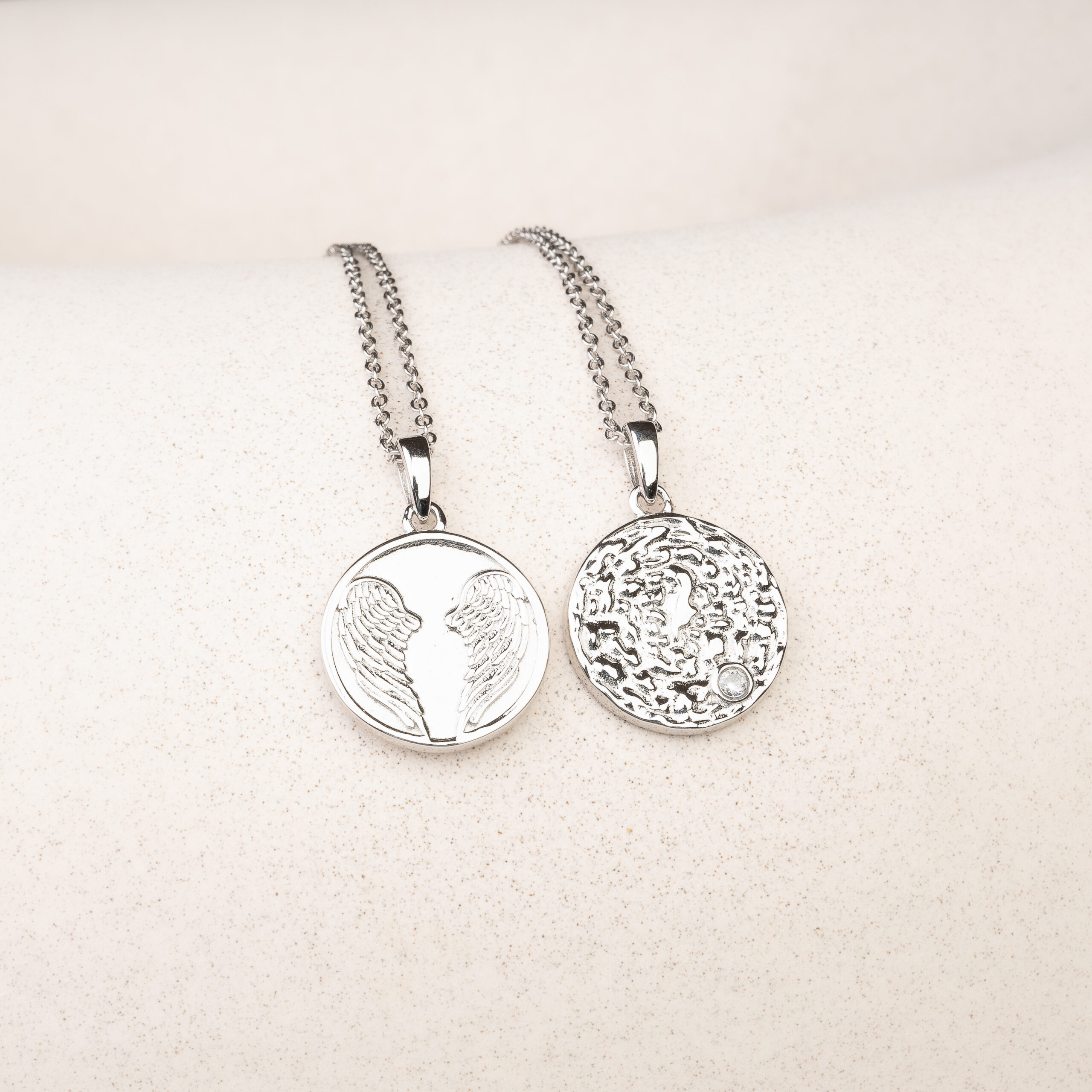 Englevinger   925 Sterling Sølv  Mindesmykke