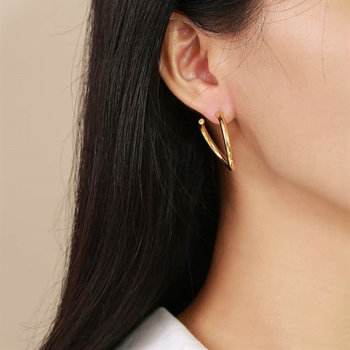 Hayes Ip Gold ørering Stor    Stk