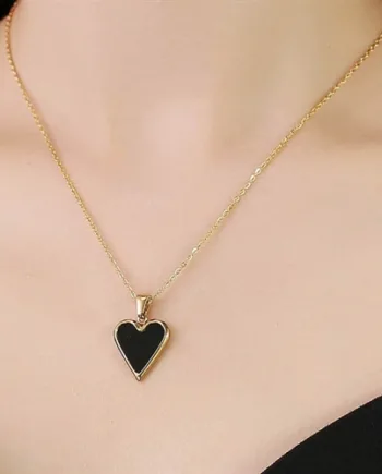 Heart Halskæde   Forgyldt ædelstål