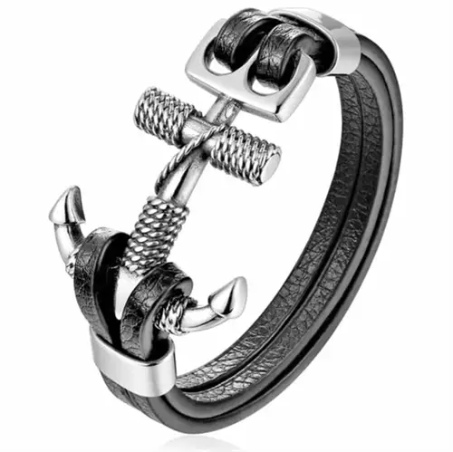 High Xp Armbånd Design Rustfri Stål Og Læder