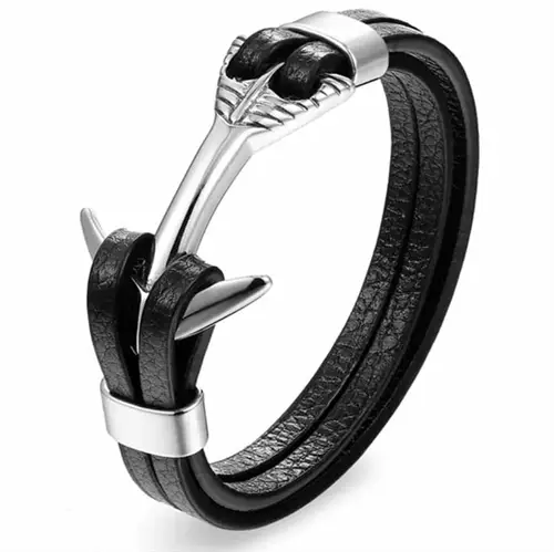 High Xp1 Armbånd   Rustfri Stål Og Læder