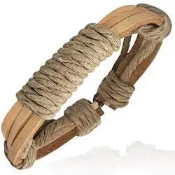Læderarmbånd Med Bomuld  James