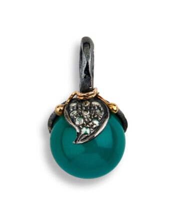 Leaf Drop Pavé Green Onyx Vedhæng