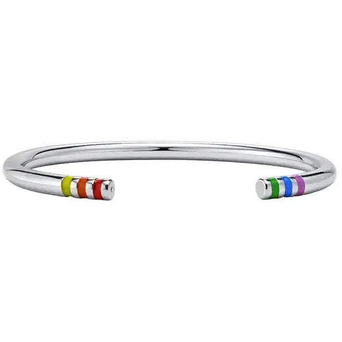 Lgbt Pride Bangle   ædelstål