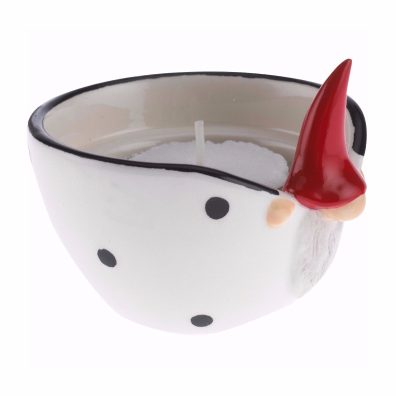 Lille Julestage Med Nisse Til Stearinlys