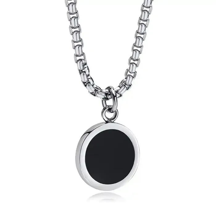 Lille Lækkert Halssmykke Black Steel