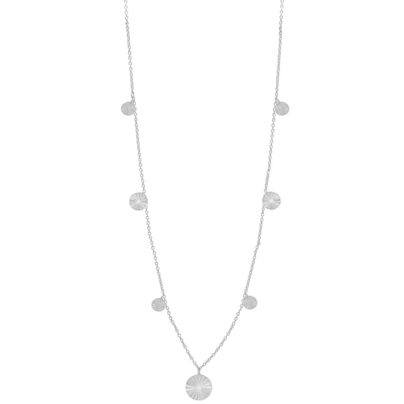 Line Coin Necklace    Silver
