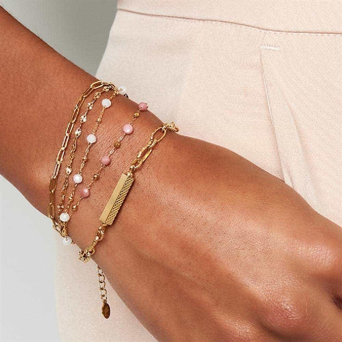 Link Armbånd Med Charme   ædelstål