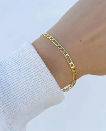 Link Vi Armbånd ædelstål 6mm   14k