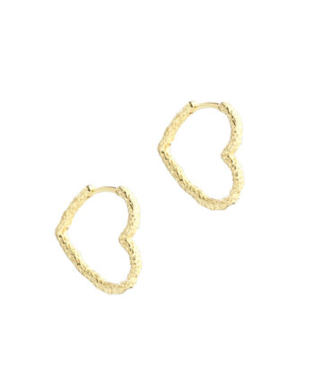 Love Me Heart Hoop Big   Golden