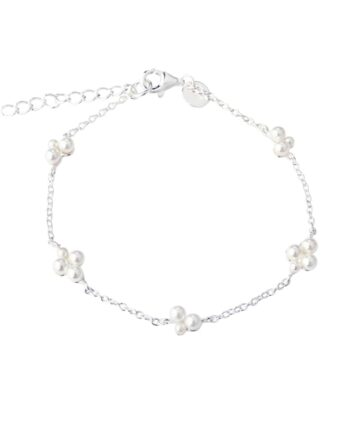 Luna Cluster Bracelet   Silver