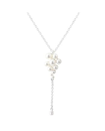 Luna Cluster Necklace   Silver