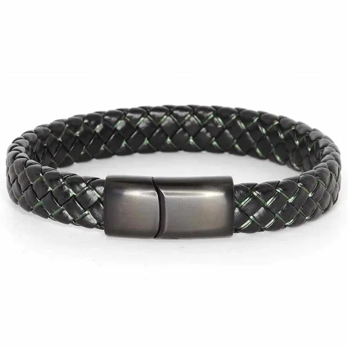 Major Green Line Læderarmbånd