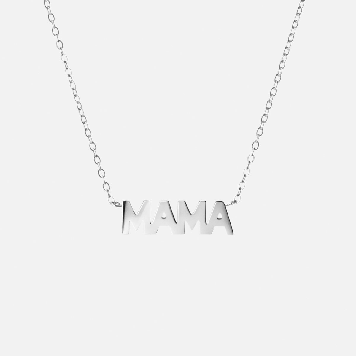 Mama Halskæde Sølvfarvet