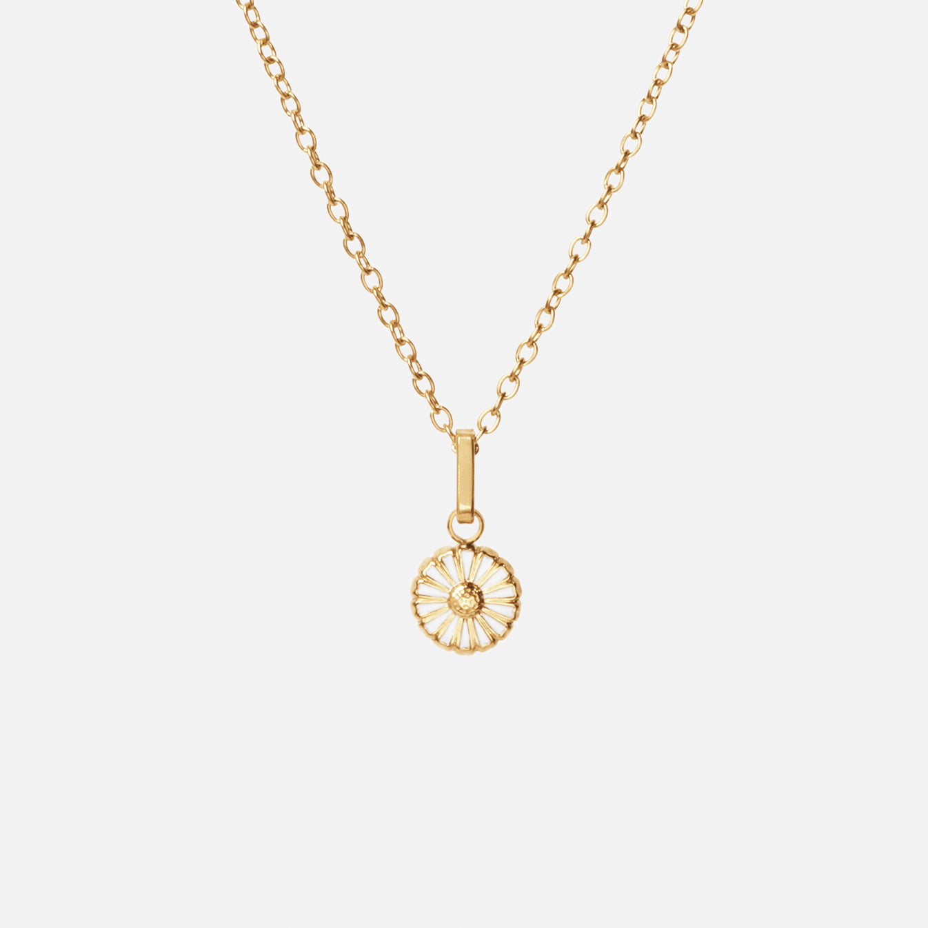 Marguerit Halskæde 18k Guldbelagt 8mm