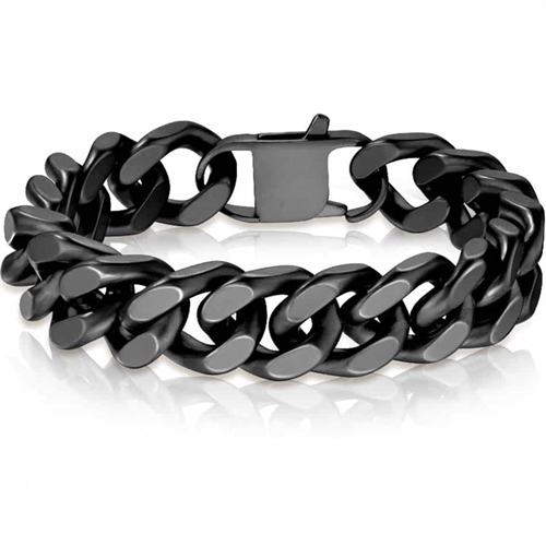 Mat Blackcoat Square Armbånd   ædelstål       Cm