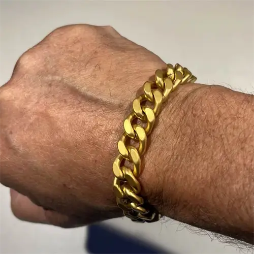 Mat Golden Square Armbånd   ædelstål       Cm